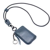 Soft Hanging Neck Wallets Retro Key Holder Purse Change Purse Card Holder  Gift mėlyna