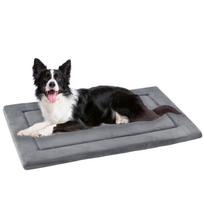 Large Kennel Dog Removable Washable Pet Mat Waterproof Urine-proof Non-slip Warm Cloth Animal Solid Litter Mat Pads (Dark gray,M 75x50cm) tamsiai pilka spalva