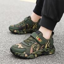 Boys' Breathable Camouflage Velcro Sports Shoes for Outdoor Running and Training 31