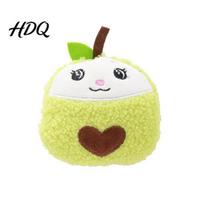 Colorful Plush Dog Toy Toy Squeaky Sound Stuffed Puppy Cartoon Fruit Shape žalia