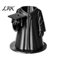 Desk Storage Container Graduation Gown Pen Holder, 3D Printed Grad Pencil Cup, Office Desktop Teacher Gift Holder Organizer for Pens, Makeup Brushes, juoda