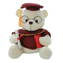 Special Occasion Gift Teddy Bear Graduation Plush Soft Stuffed Animal 18cm violetinė