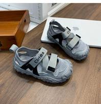 2026 Korean Style Kids' Unisex Velcro Mesh Sandals with Soft Non-slip Soles Size 26-31 - Box of 48 pairs pilka