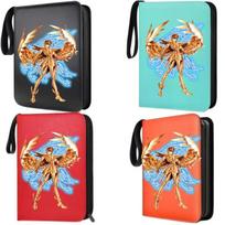 Saint Seiya Card Binder Holds 400 Trading Saori Kido Cards Zipper Card Album 50 Inner Pages Zipper Holder Anime Gifts Black-1PCS