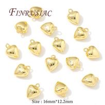 Christmas Parts 18K Real Gold Plated Heart Charm Jewelry Making,Charms To Make Bracelets,DIY Jewelry Making Supplies,Pendants 1 piece