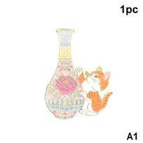 Acrylic Mini Vase Fridge Magnet Cat Whiskers Collection Ornaments Cat Hair Display Home Office Decor Party Gift
