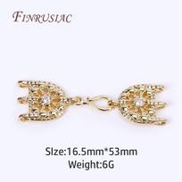 18K Gold Plated 3 Strands Clasps Connectors For Bracelet Necklace Making,End Caps Fastener Clasp Handmade DIY Jewelry Making 1 Piece