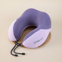 Travel-Friendly Memory Foam U-Shaped Neck Pillow for Long-Distance Comfort and Cervical Support 30x23x13cm, 0.28kg violetinė