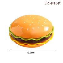 Burger Non-Stick Dipping DishesTableware Set , Stackable Design with Non-Slip Base , Microwave Safe & Easy Clean
