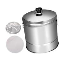 Stainless Steel Rice Cooker,Dumpling Sushi Bucket,with Inset Draining Basket,Large Food Steamer Pot,Rice Maker for Sushi Rice