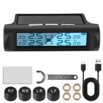 Universal Digital LCD Display Tyre Temperature Monitor Car Tire Pressure Monitoring System Solar TPMS Auto Security Alarm System