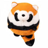 Stuffed Anime Figure Doll Round Red Panda Plushie Doll Fluffy Hair Red Raccoon Animals Hug Throw Pillow