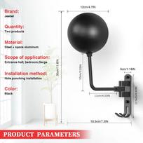 Motorcycle Helmet Wall Mount Holder - 180 Degree Rotating Rack with Hooks for Bike, Baseball, Cycling, Ski Helmets Storage juoda