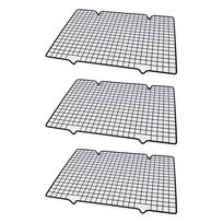 Practical-3Pcs Cake Cooling Rack, Black Carbon Steel Bread Drying Net, Baking Tool, Non Stick Cooling Net, Baking Tray, Net Rack