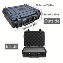 1pc Waterproof Hard Carry Case Bag Tool Case With Pre-cut Sponge Storage Box Safety Protector Organizer Hardware Toolbox Impact