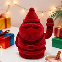 Santa Statue Waving Flocked Table Decorations Christmas Standing Figurine For Christmas Party Table Living Room Bedroom China Mainland