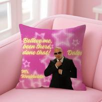M-Mr Worldwides Pitbull Cushion Cover Natural Linen Pillow Case Double-Sided Print Decorative Sofa Pillowcase Home Decor Gift Peach skin 18*18(CM)-1Pcs