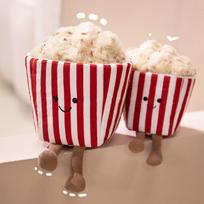 Cute Popcorn Plush Crossbody Bag - Fun Gift for Girls 15cm (40g)