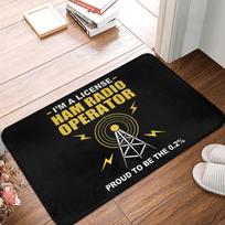 Retro Radio Mat Licensed Ham Operator Doormat Anti-Slip Kitchen Bath Mat Living Room Door Floor Entrance Carpet Rugs 40cm x 60cm