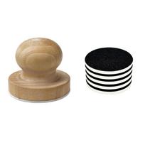 Wooden Dog Nail Grinder Board Set, Removable Pet Nail File, Circular Dog Grooming Tool One Size