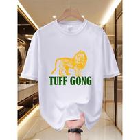 Men'S Tuff Gong Lion Graphic Crew Neck T-Shirt - Eye-Catching And Distinctive Design, Comfortable And Airy, Timeless Short Sleeve Summer Top S balta