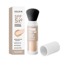 EELHOE Mineral Protective Powder: Lightweight, Non-Greasy, Refreshing Summer Coverage with Gentle Texture and Brush Applicator.