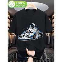 Go Kart Racing Driver Karting T-Shirt,Men's Heavyweight Cotton T-Shirt S juoda
