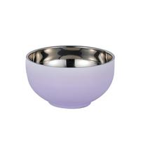 304 Stainless Steel Candy-Colored Kids Rice Bowl Double-Layer Soup Bowl  Home violetinė