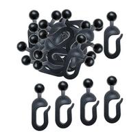 56Pcs Professional Black Hooks for Gazebo Curtains Outdoor Hotel