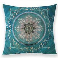 Home Decor Colorful Mandala Pattern Throw Pillow Covers Pattern Cushion Cover Suitable For Sofa Bedroom Car Pillow Cover Peach skin 18*18(CM)-1Pcs