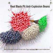 6th Anniversary: 100pcs Black Impact-Resistant Anti-Collision & Explosion-Proof Thick Short Beads