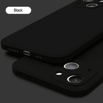 NAUJAS tamsiai violetinis silikoninis kvadratinis telefono dėklas iPhone 11 12 13 14 15 Pro Max Xs Xr X Mini 7 8 plus smūgiams atsparus Funda dangtelis For  iPhone 7 8 juoda
