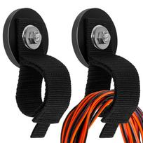 2Pcs Heavy Duty Magnetic Hooks Strap Cable Storage Organizer Magnetic Hooks Holder for Cable Rope Garden Hose Storage Tool 2pcs