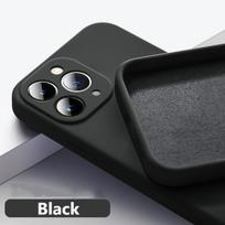 Minkštas prabangus oficialus skysto silikono telefono dėklas, skirtas iPhone 15 14 13 12 11 Pro Mini Max XR Plus SE 2020, apsauginis dangtelis for iPhone 15 juoda