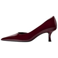 Zara Madingi Universalūs Asimetriški Smailianosiai Stiletai su Lakuota Oda 6cm Moteriški Kulniukai Raudonoji 13542510-38 40 black