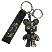 Moerstar Robotinis Lokys Krepšio Pakabukas Raktų Grandinėlė Mielas Raktų Pakabukas Robotinis Lokys 3D Raktų Laikiklis 7cm x 10cm juoda