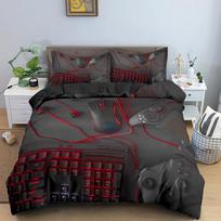 Kids Boys Teens Gamer Bedding Set Gamepad Duvet Cover GamePad Quilt Cover 3D Print Bedding Queen King Polyester Comforter Cover EU Single(135*200cm)3pcs