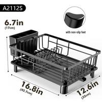 Compact Foldable Nordic Dish Drying Rack with Drain Tray