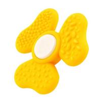 Streso malšinimo dobilas Sensorinis žaislas Fidget Spinner Ergonomiškas Nešiojamas Kelioninis Anti-nerimo 3 tekstūrų masažinis dobilas Deimpresijos spinneris geltona