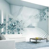 Modernūs 3D stereoskopiniai kosmoso tapetai Madingas kristalinės rutulio fototapetas Svetainės sofos 3D freska 200 cm(W) x 140 cm(H)