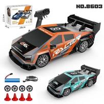 Naujas AE86 RC Drift lenktyninis automobilis 1/24 4WD 30KM/h dideliu greičiu su lengvu 2,4G radijo bangomis valdomų transporto priemonių modelių lenktynių varžybų žaislų berniukų dovana 8603 oranžinė