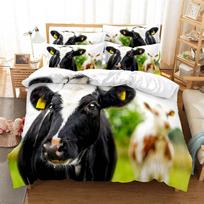 Karvių patalynės komplektas Karalienės dydžio Skaitmeninė spauda Animacinis paprastas pynimas Amatas Šiaurės Amerikai ir Europai Patogus Patvarus 70x133cm 2pcs