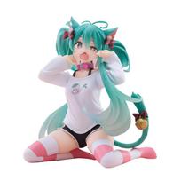 Hatsune Miku Katės Ausys Trumpomis Rankovėmis Pižama Hatsune Figūrėlė MIKU Peizažo Figūrėlė Anime Graži Mergina Stalo Dekoracija Dovana blue