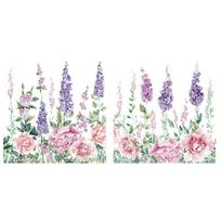 Self-Adhesive Lavender Wall Decals Double-Sided PVC 30x30cm for Home Office Bedroom Decor Smooth Surfaces No Damage China Mainland