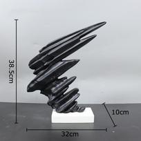 Creative Hurricane Sculpture Abstract Handicrafts Ornaments Desk Decoration Hurricane Sculpture Marble Base Room Aesthetic Decor