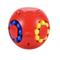 Rotatable Bean Ball Fidget Toy Stress Anxiety Relief Brain Teaser Rolling Bead Puzzle Spinner Ball Educational Toy Decompression Gadget raudona