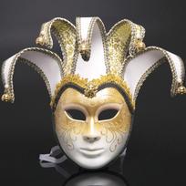 Venecijos vakarėlio deimantiniai karnavaliniai veido kaukės pilno veido Džokerio, klouno Cosplay kaukė Helovino karnavalo meno dekoravimo aksesuarai balta