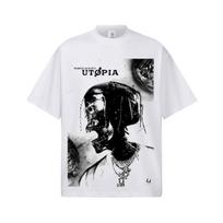 Travis Scott UTOPIA Graphic TShirt Unisex Women Oversized Hip Hop Rapper Casual Cotton Short Sleeve Vintage Streetwear For Youth S