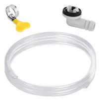 3/6/10 pėdų AC nutekėjimo žarnos rinkinys 15 mm universali kondensato nutekėjimo žarna su sandariomis guminėmis tarpinėmis ir spaustuvu Skaidri PVC atspari lūžiams nutekėjimo žarna S white