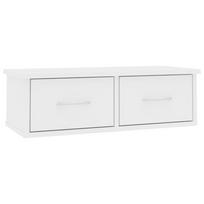 Wall Mounted Drawer Shelf White 60 x 26 x 18.5 cm Particleboard